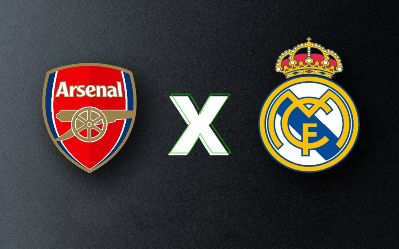 ​O Arsenal enfrentará o Real Madrid nesta terça-feira, 8 de abril de 2025
